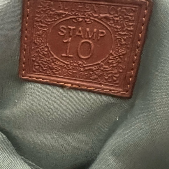 Stamp 10 Vegan Hobo Bag Brown & Teal - Picture 3 of 9